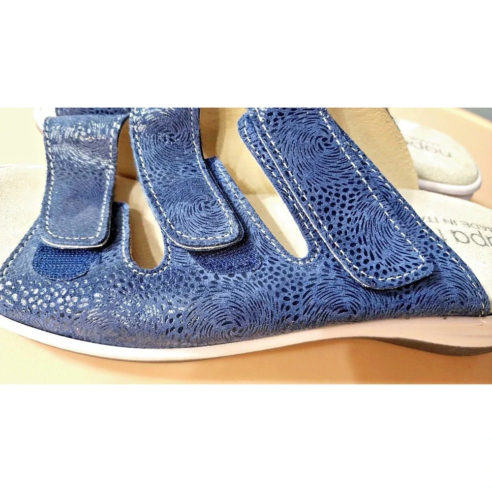 Napa Flex Women's Brenda Slides Blue Sandals Size‎ 10M Casual